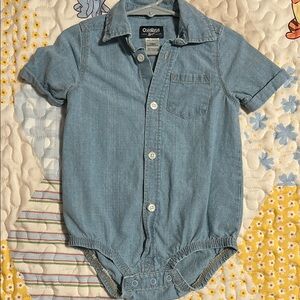 OshKosh B'gosh Blue Denim Baby Onesie